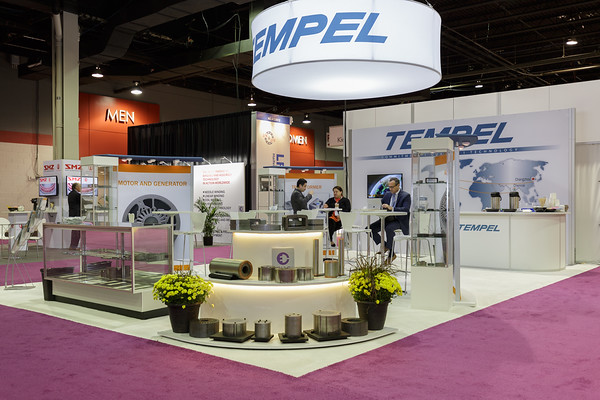 Trade show booth at the Rosemont Convention Center 